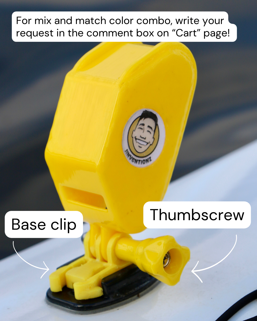 Base clip and thumbscrew